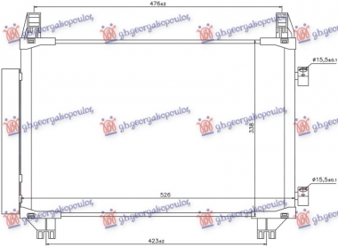 HLADNJAK KLIME 1.0 12v /1.3 VVTi BENZIN (515x325x16) FRANCUSKA (MARELLI)