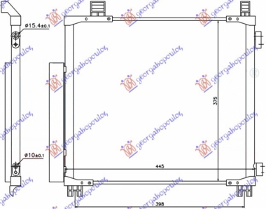 HLADNJAK KLIME 1.0 12v/1.3 VVTi BENZIN - 1.4 D4D DIZEL (415x375x16) (KOYO)