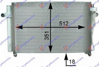HLADNJAK KLIME 1.1-1.3i1.6i12V (50.3x35)