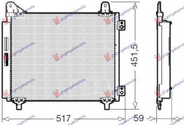 HLADNJAK KLIME 1.2 BENZIN / 1.5 DIZEL (455x363x12)