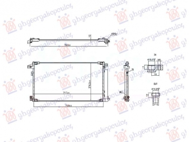 HLADNJAK KLIME 1.2 BENZIN (718x353x12) (NISSENS)