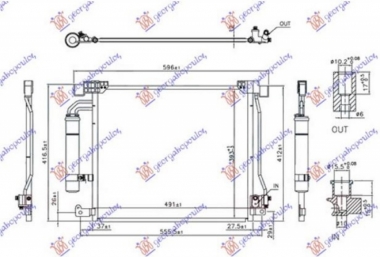 HLADNJAK KLIME 1.2 DIG TURBO / 1.5 dci - 1.6 DIG TURBO (491x414x12) VENTIL PORED FILTERA (NISSENS)
