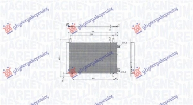 HLADNJAK KLIME 1.2 PureTech BENZIN / 1.5 BLUEHDI DIZEL (574x363) (MARELLI)