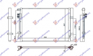 HLADNJAK KLIME 1.2/1.4i BENZIN (490x370x16) (VALEO)