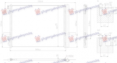 HLADNJAK KLIME 1.2/1.6 BENZIN - 1.5 DIZEL (567x421x16) (NISSENS)