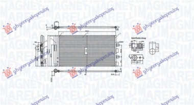 HLADNJAK KLIME 1.2CC (570x320) (VALEO TIP) (MARELLI)