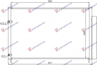 HLADNJAK KLIME 1.3/1.4/1.6/1.8 BENZIN - 1.4 D4D DIZEL (600x370x16) (KOYO)