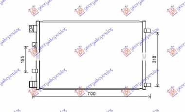 HLADNJAK KLIME 1.5 DCi (610x390x16) (MARELLI)