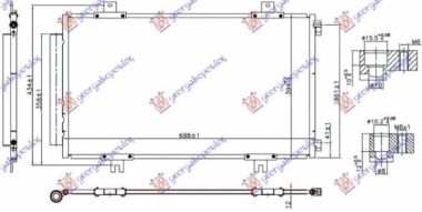 HLADNJAK KLIME 1.6 16v BENZIN (688x394x12) (NRF)