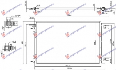 HLADNJAK KLIME 1.6 BENZIN (651x398x12)