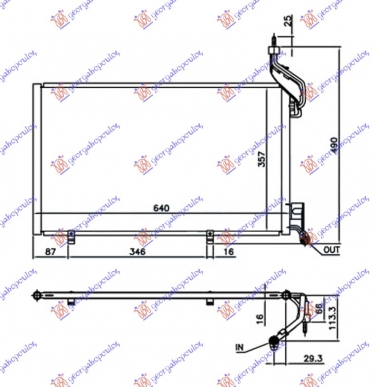 HLADNJAK KLIME  1.6 EcoBoost BEN 18/18mm