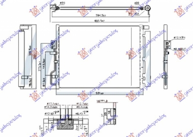 HLADNJAK KLIME 1.6 GDi TURBO BENZIN - 1.7/2.0 CRDi DIZEL (495x385x16) (CESKA) (NISSENS)