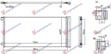 HLADNJAK KLIME 1.6/2.0 DIZEL (745x361x16)