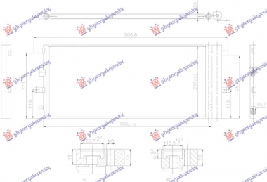 HLADNJAK KLIME 2.0 DIZEL (700x291x20) (NISSENS)