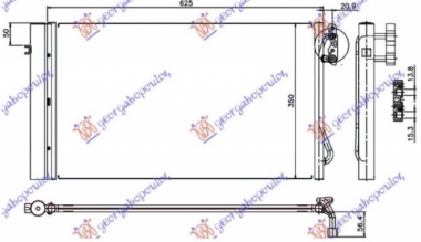 HLADNJAK KLIME 2.0/3.0 TURBO DIZEL (580x340x16) (KOYO)