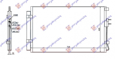 HLADNJAK KLIME 2.4 16V GDI 3.3i BENZIN (680x430x12) (HALLA TIP) (KOYO)