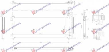 HLADNJAK KLIME 2.5 BENZIN/HIBRID (710x243x20)