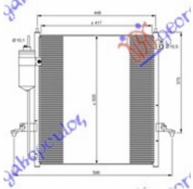 HLADNJAK KLIME 2.5 TURBO DIZEL (43x42) (KOYO)