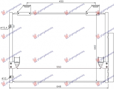 HLADNJAK KLIME 2.5/3.0 T.D DIZEL (600x440x16) (KOYO)