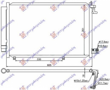 HLADNJAK KLIME BENZIN - 1.4TDCi (530x350x16) (NISSENS)