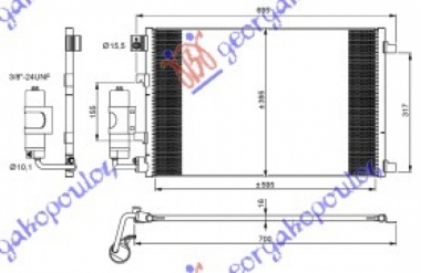 HLADNJAK KLIME BENZIN (600x385x16) KOYO