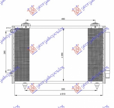 HLADNJAK KLIME BENZIN DIZEL (610x370x16)