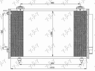HLADNJAK KLIME BENZIN DIZEL (610x370x16)