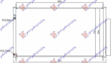 HLADNJAK KLIME BENZIN-DIZEL (665x360x16)