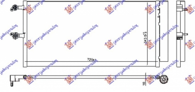 HLADNJAK KLIME BENZIN-DIZEL (720x344x16)