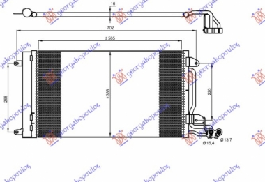 HLADNJAK KLIME BENZIN/DIZEL (580x350x16) (NRF)