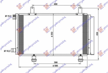 HLADNJAK KLIME BENZIN/DIZEL (590x340x16) (NRF)