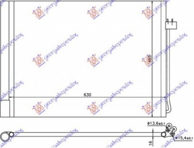 HLADNJAK KLIME BENZIN/DIZEL (590x450x16) (MARELLI)
