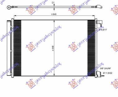 HLADNJAK KLIME BENZIN/DIZEL (640x448x12) R134 (MARELLI)