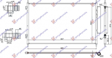 HLADNJAK KLIME BENZIN/DIZEL (665x395x12) (KOYO)