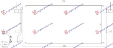 HLADNJAK KLIME BENZIN/DIZEL (683x308x16)