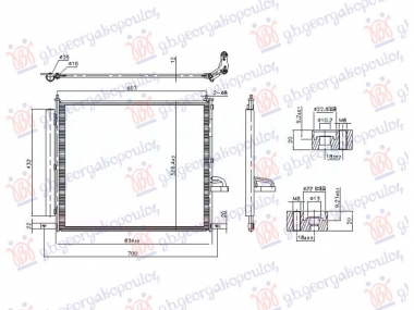 HLADNJAK KLIME DIZEL (602x521x12) (NISSENS)