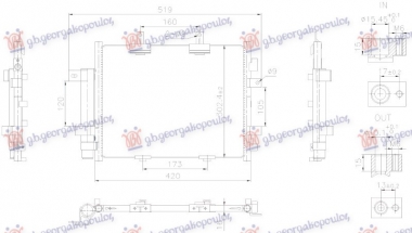 HLADNJAK KLIME ELEK. (420x302x16) (NISSENS)