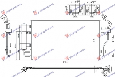 HLADNJAK KLIME ELEKTRICNI (646x345x12)
