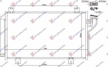 HLADNJAK KLIME ZA SVE MODELSE BENZIN (658x368x16) (GAS R134) (KOYO)