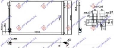 HLADNJAK KLIME ZA SVE MODELSE BENZIN/DIZEL (640x385x12) (NRF)