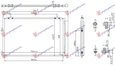 HLADNJAK KLIME ZA SVE MODELSE BENZIN/DIZEL (665x415x16) (KOYO)