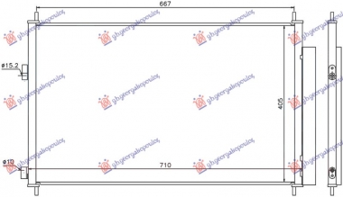 HLADNJAK KLIME ZA SVE MODELSE BENZIN/DIZEL (675x415x16) (MARELLI)