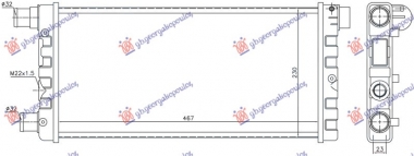 HLADNJAK MOTORA 0.9CC/1.1CC (+/-AC) (45x24) (NRF)