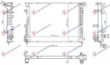 HLADNJAK MOTORA 1.0 BENZIN (AUTO) (510x395) (NISSENS)