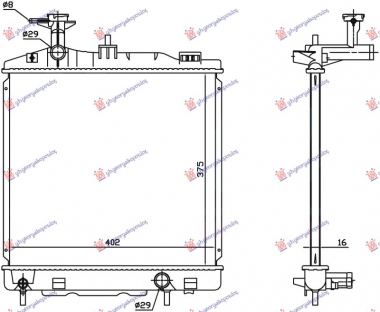 HLADNJAK MOTORA 1.0/1.2 BENZIN (MAN) (375x395x16) (VALEO)