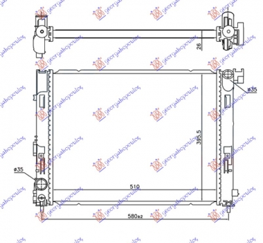 HLADNJAK MOTORA 1.0i - 1.3 DIG-TURBO BENZIN (510x395x26) (NRF)