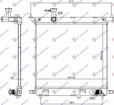 HLADNJAK MOTORA 1.2 16v BENZIN (MAN) (400x450x16) (KOYO)