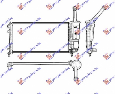 HLADNJAK MOTORA 1.2 8/16V (+/-AC) (58x31.5) (DENSO TIP) (NRF)