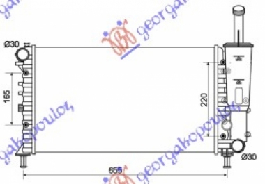 HLADNJAK MOTORA 1.2 8V/16V 03- (58x31.7x18) (VALEO TIP) (MARELLI)
