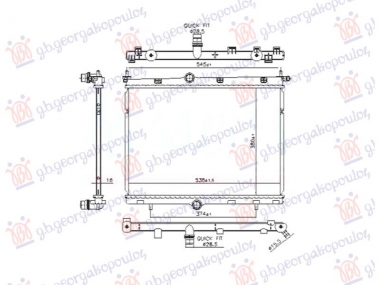HLADNJAK MOTORA 1.2 BENZIN - 1.5 DIZEL - ELEK.POGON (538x380x16) (NRF)